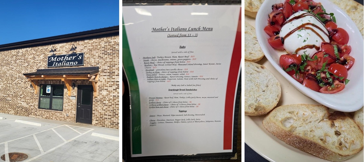 Mother's Italiano Menu
